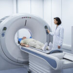 doctor-getting-patient-ready-ct-scan CT angiography scan procedure in Nashik by Dr Atul Patil